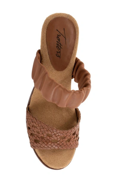 Shop Trotters Mae Woven Slide Sandal In Luggage