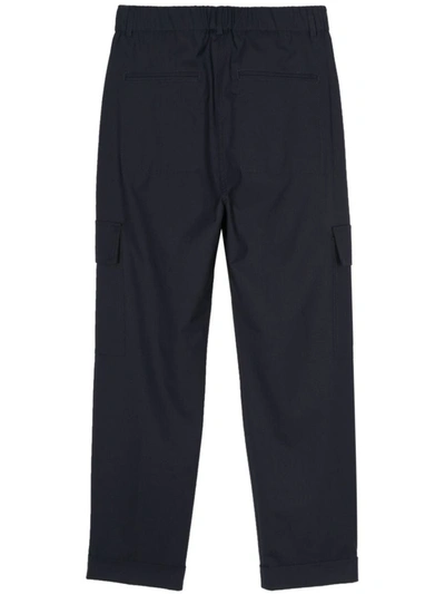 Shop Peserico Trousers In Blue