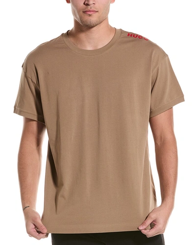 Shop Hugo Boss Labelled T-shirt In Brown