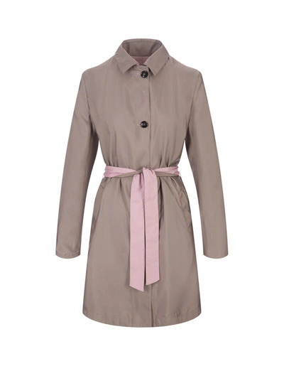 Shop Kiton And Sand Reversible Trench Coat In Pink