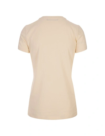 Shop Roberto Cavalli Ivory T-shirt With Lemons And Snake Print In White