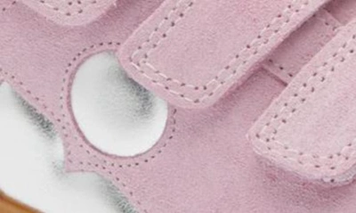 Isabel Marant Beth Mixed Leather Triple-grip Sneakers In Pink/ Silver