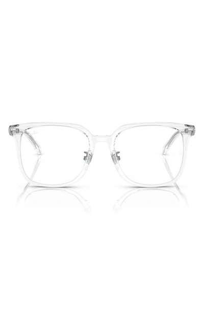 Shop Ray Ban 54mm Square Optical Glasses In Turtledove