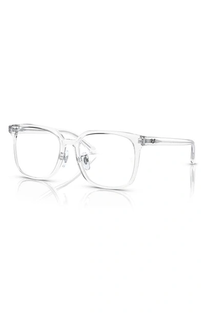 Shop Ray Ban 54mm Square Optical Glasses In Turtledove