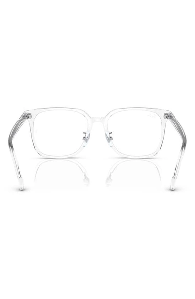 Shop Ray Ban 54mm Square Optical Glasses In Turtledove