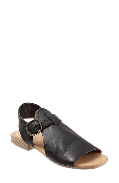 Shop Bueno Ava Buckle Sandal In Black Leather