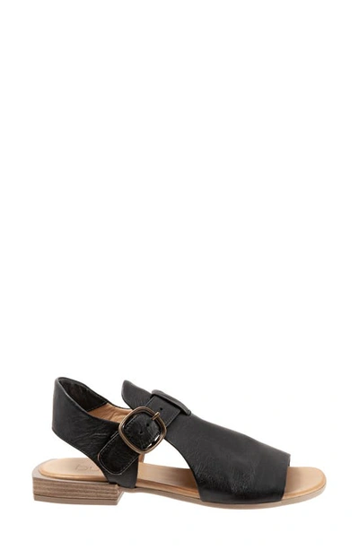 Shop Bueno Ava Buckle Sandal In Black Leather