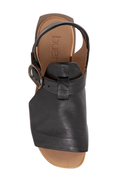 Shop Bueno Ava Buckle Sandal In Black Leather