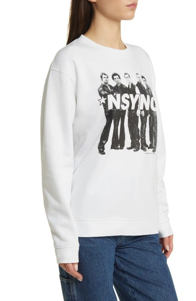 Shop Vinyl Icons Nsync Crewneck Fleece Sweatshirt In White