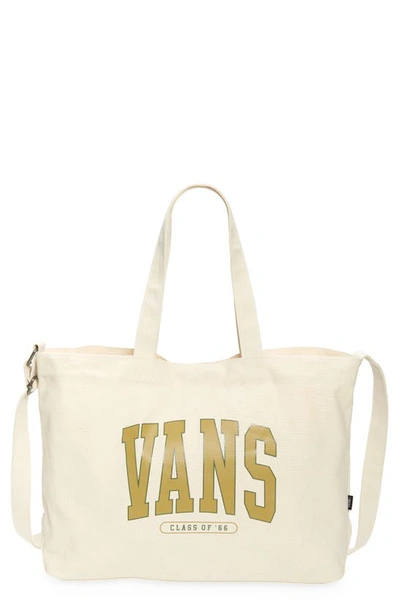 Shop Vans Campus Canvas Tote In Marshmallow