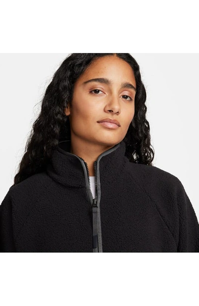 Shop Nike Sportswear High Pile Fleece Jacket In Black/ Anthracite