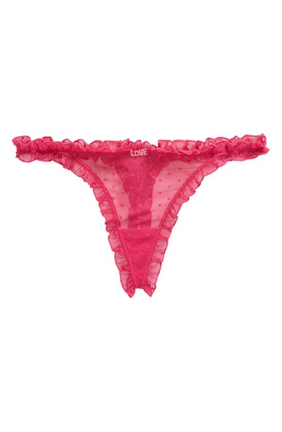 Shop Love Stories Lana Frilled Thong In Pink