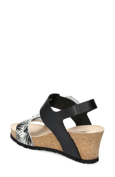 Shop Mephisto Lissia Wedge Sandal In Black Jungle