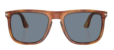 Shop Persol Po3336s 96/56 Flattop Sunglasses In Bluw