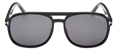 Tom Ford Rosco M Ft1022 01a Navigator Sunglasses In Grey
