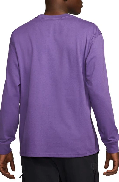 Shop Nike Dri-fit Acg Long Sleeve T-shirt In Court Purple/ Summit White