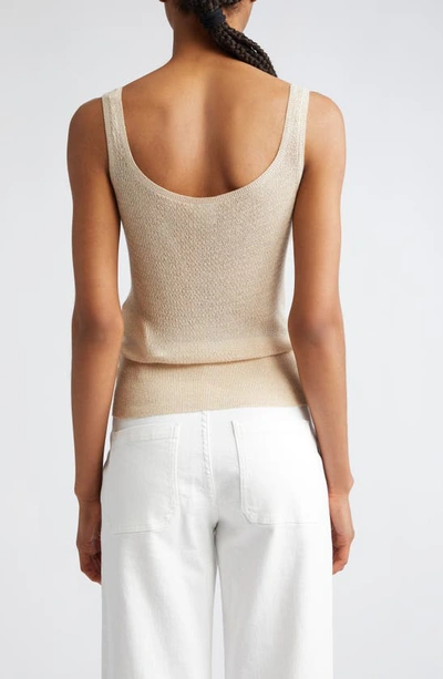 Eleventy Metallic Sweater Tank In Gold