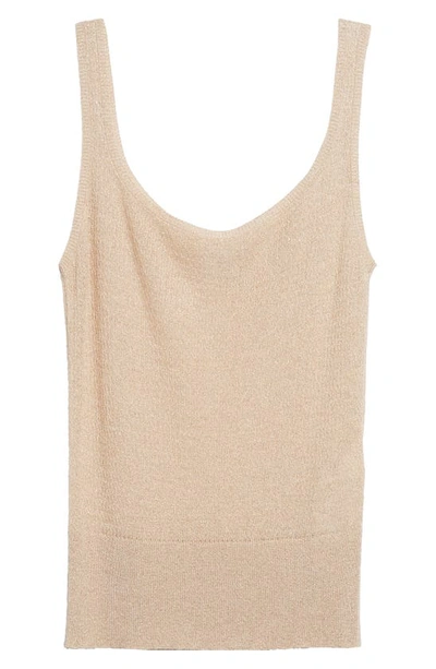 Eleventy Metallic Sweater Tank In Gold