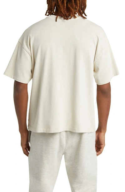 Shop Elwood Boxy Heavyweight Cotton Crop T-shirt In White Oak