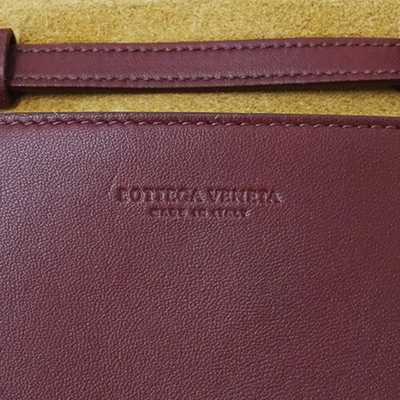 Shop Bottega Veneta Cassette Burgundy Leather Shopper Bag ()
