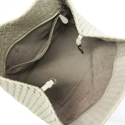 Shop Bottega Veneta Intrecciato Beige Leather Tote Bag ()