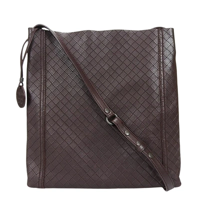 Shop Bottega Veneta Intrecciato Brown Leather Shopper Bag ()