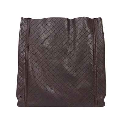 Shop Bottega Veneta Intrecciato Brown Leather Shopper Bag ()