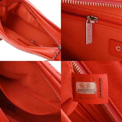Pre-owned Chanel Gabrielle Orange Leather Shoulder Bag ()