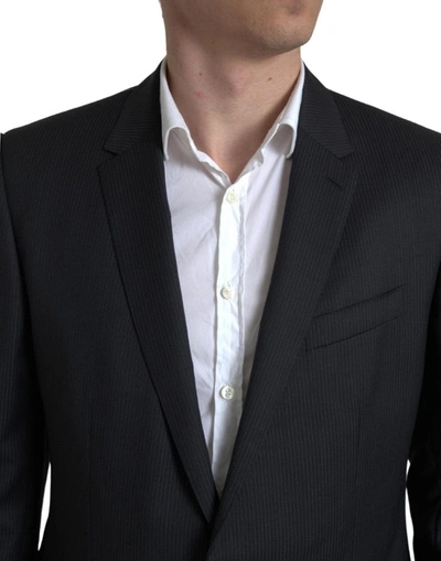 Shop Dolce & Gabbana Elegant Black Two-piece Slim Fit Men's Suit