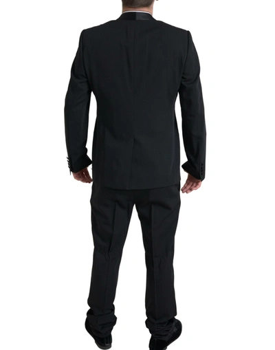 Shop Dolce & Gabbana Elegant Black Slim Fit Two-piece Men's Suit