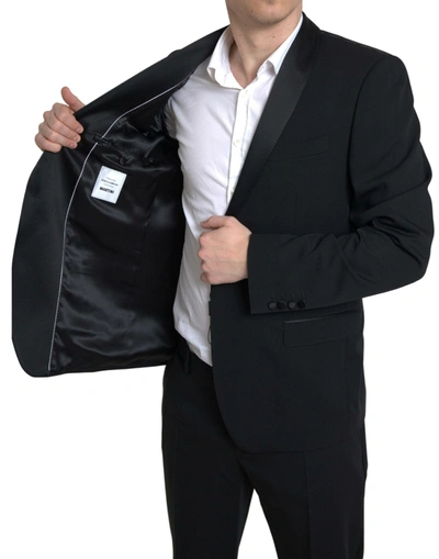 Shop Dolce & Gabbana Elegant Black Slim Fit Two-piece Men's Suit