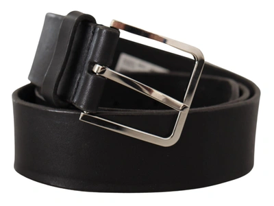 Shop Dolce & Gabbana Elegant Black Leather Statement Men's Belt