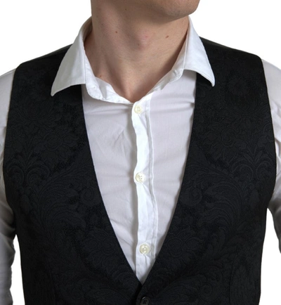 Shop Dolce & Gabbana Elegant Black Formal Dress Men's Vest