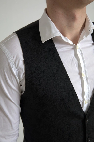 Shop Dolce & Gabbana Elegant Black Formal Dress Men's Vest