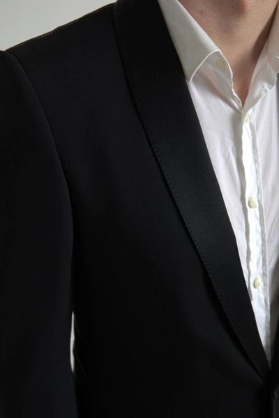 Dolce & Gabbana Black Wool Single Breasted Martini Blazer In Black