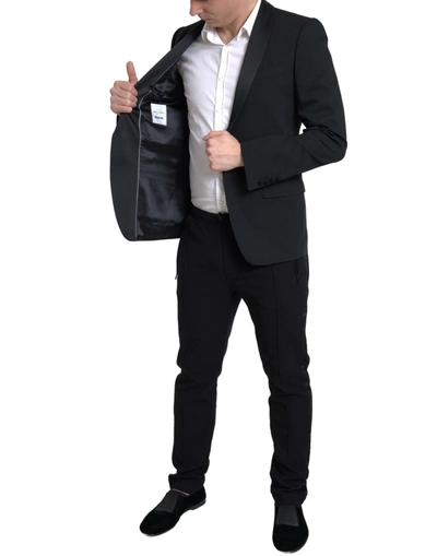 Dolce & Gabbana Black Wool Single Breasted Martini Blazer In Black