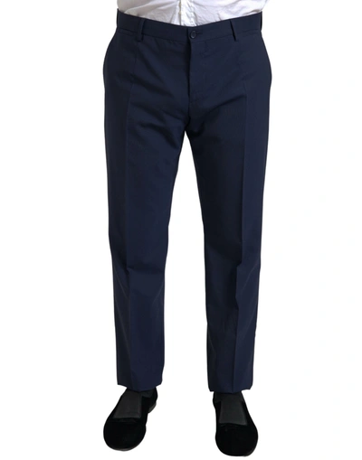 Shop Dolce & Gabbana Elegant Blue Martini Slim Fit Two-piece Men's Suit