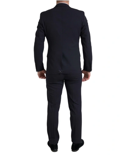 Shop Dolce & Gabbana Sleek Dark Blue Martini Slim Fit Men's Suit