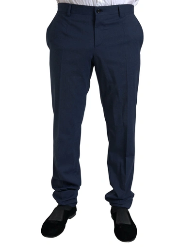 Shop Dolce & Gabbana Elegant Slim Fit Blue Two-piece Men's Suit