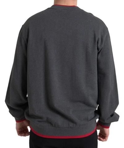 Shop Dolce & Gabbana Elegant Gray Crewneck Pullover Men's Sweater