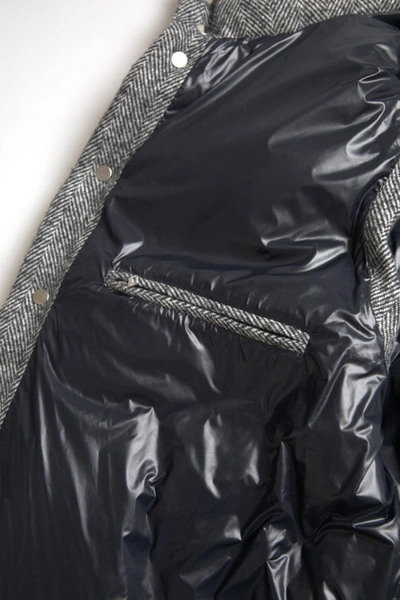 Shop Dolce & Gabbana Elegant Chevron Knit Wool Blend Vest Men's Jacket In Gray