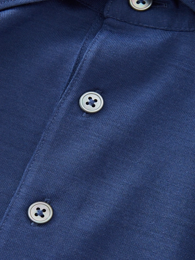 Shop Gran Sasso Elegant Blue Wool Polo Men's Sweater