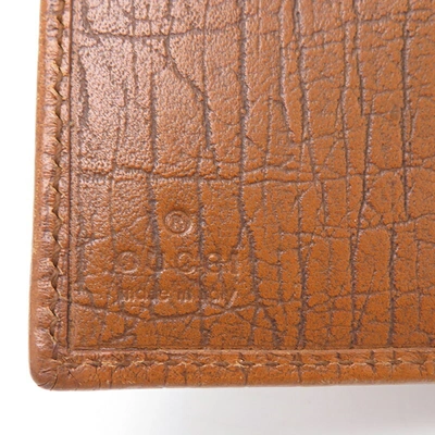 Shop Gucci Camel Leather Wallet  ()