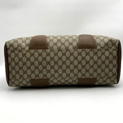 Shop Gucci Gg Supreme Brown Canvas Travel Bag ()