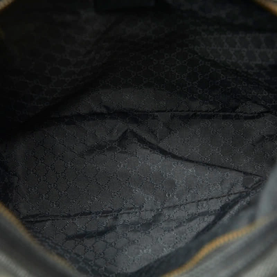 Shop Gucci Hobo Black Canvas Shoulder Bag ()