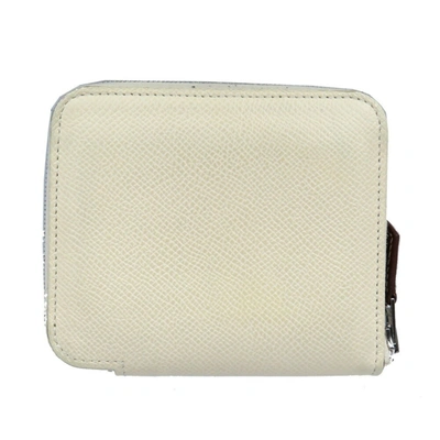 Shop Hermes Hermès Azap White Leather Wallet  ()