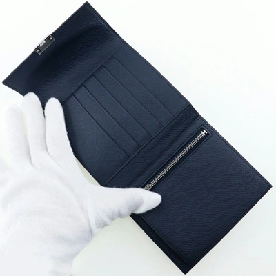 Shop Hermes Hermès Clic 12 Black Leather Wallet  ()
