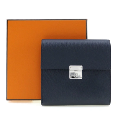 Shop Hermes Hermès Clic 12 Black Leather Wallet  ()