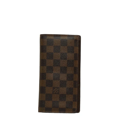 Pre-owned Louis Vuitton Brazza Brown Canvas Wallet  ()