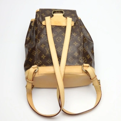 Pre-owned Louis Vuitton Montsouris Brown Canvas Backpack Bag ()